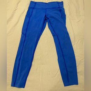 Lululemon 25” Fast & Free Blue wash leggings